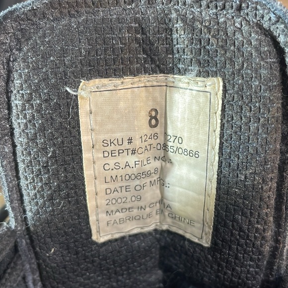 Work Centre steel toe work boots men size 8 black leather - Picture 6 of 17